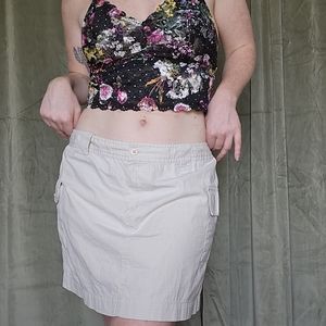 y2k McBling Western Motoboho Yallternative Cargo Mini Skirt